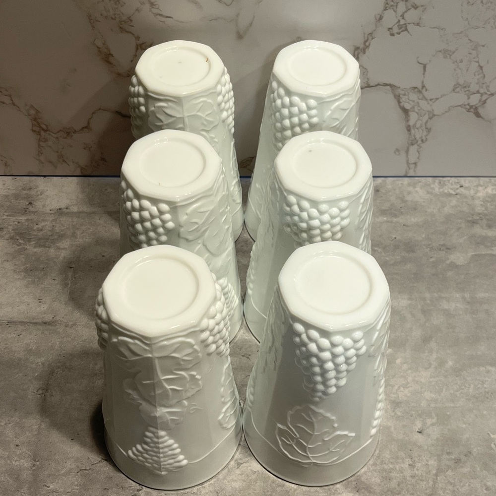Indiana Glass Colony Harvest Milk Glass Tumbler white set of 6 vintage - Picture 11 of 11